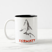 Zermatt, Wallis, Schweiz Zweifarbige Tasse (Links)