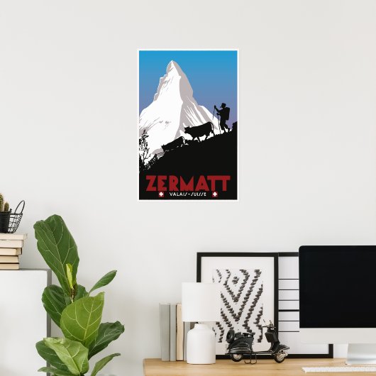 Zermatt, Wallis, Suisse Poster (Heimbüro)