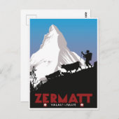 Zermatt, Wallis, Suisse Postkarte (Vorne/Hinten)