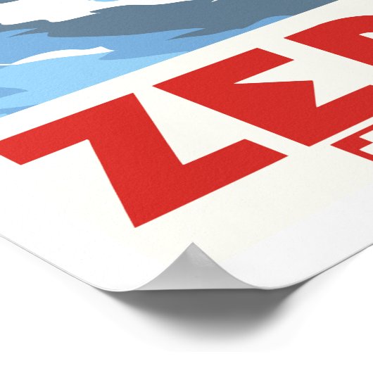 Zermatt, Wallis, Suisse, Ski Poster (Ecke)