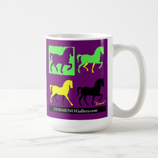 Zermenos "4 Pferde " Kaffeetasse (Rechts)