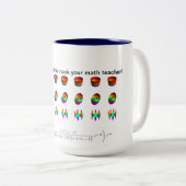 Zernike Tasse, danken Ihrem Mathelehrer Zweifarbige Tasse (VorderseiteRechts)