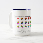 Zernike Tasse, danken Ihrem Mathelehrer Zweifarbige Tasse (Vorderseite Links)