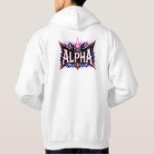 ZERO69 Der Alpha Neon Wolf Hoodie (Rückseite)