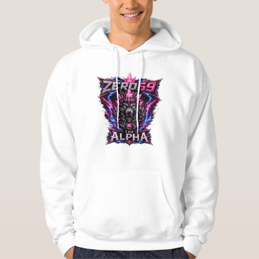 ZERO69 Der Alpha Neon Wolf Hoodie (Vorderseite)