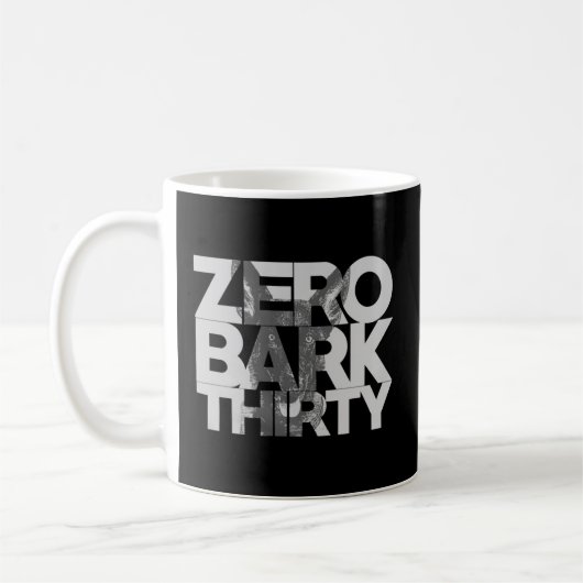 Zero Bark Thirty Belgischer Malinois Militärhund U Kaffeetasse (Links)