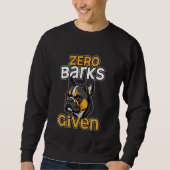 Zero Barks gibt den lustigen französischen Bulldog Sweatshirt (Vorderseite)