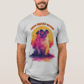 Zero Barks Given | Funny Retro Pug T-Shirt (Vorderseite)