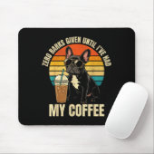 Zero bellt lustiger französischer Bulldogge-Eiskaf Mousepad (Mit Mouse)