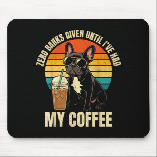 Zero bellt lustiger französischer Bulldogge-Eiskaf Mousepad