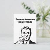 ZERO BIS PHANTASTISCH IN 3 SEKUNDEN POSTKARTE (Stehend Vorderseite)