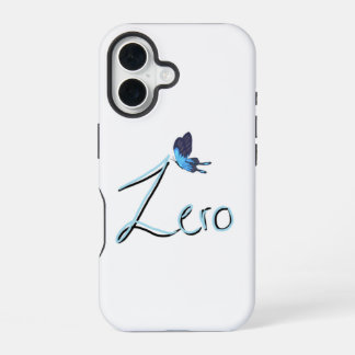 ZERO Blau Schmetterling Schwarz & Blau Gradient iP iPhone 16 Hülle
