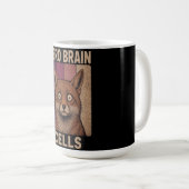 Zero Brain Cells Fuchs Meme – Lustiges Süßes Tier Kaffeetasse (VorderseiteRechts)