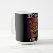 Zero Brain Cells Fuchs Meme – Lustiges Süßes Tier Kaffeetasse (Vorderseite Links)