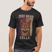 Zero Brain Cells Fuchs Meme – Lustiges Süßes Tier T-Shirt (Vorderseite)