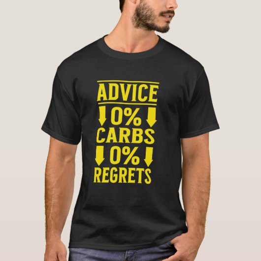 Zero Carbs Zero Regrets Keto Diät Ketovore Fleisch T-Shirt (Vorderseite)
