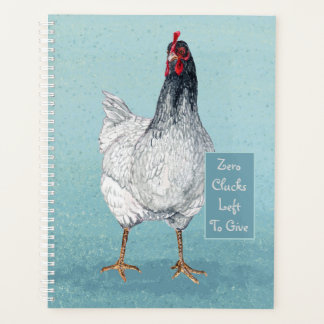 Zero Clucks Chicken auf blau Planer
