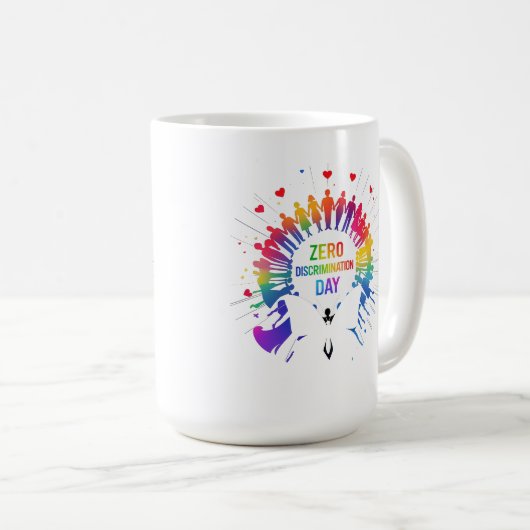 Zero Discrimination Day Kaffeetasse (VorderseiteRechts)