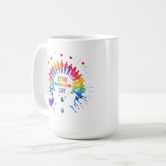 Zero Discrimination Day Kaffeetasse (Vorderseite Links)