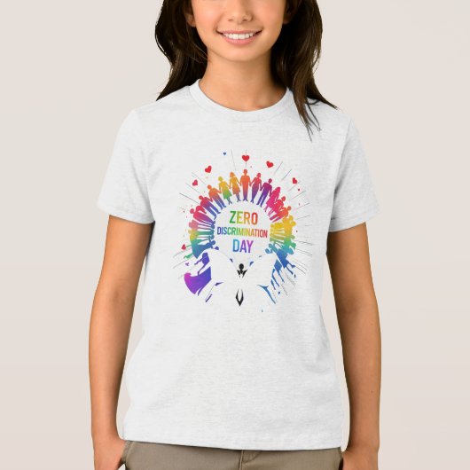 Zero Discrimination Day  Tri-Blend Shirt (Vorderseite)