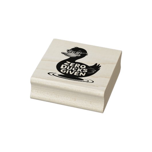 Zero Ducks gegeben - Funny Cool Duck Design Gummistempel (Stempel)