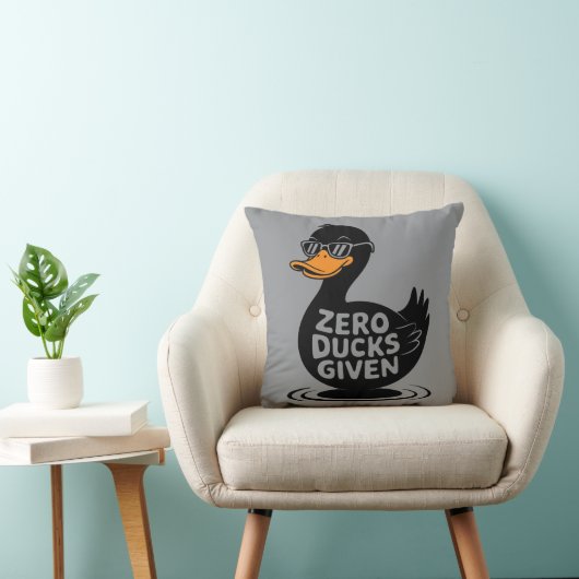 Zero Ducks gegeben - Funny Cool Duck Design Kissen (Stuhl )