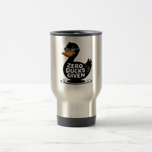 Zero Ducks gegeben - Funny Cool Duck Design Reisebecher (Mittel)