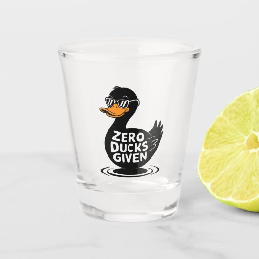 Zero Ducks gegeben - Funny Cool Duck Design Schnapsglas (Vorderseite)