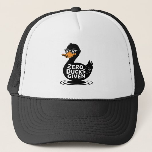 Zero Ducks gegeben - Funny Cool Duck Design Truckerkappe (Vorderseite)