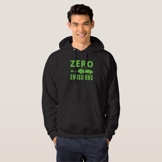 Zero Emissions 100 Of The Time EV Car Electric Car Hoodie (Vorne ganz)