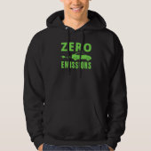 Zero Emissions 100 Of The Time EV Car Electric Car Hoodie (Vorderseite)
