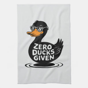 Zero Enten gegeben - Lustiges cooles Enten-Design Geschirrtuch