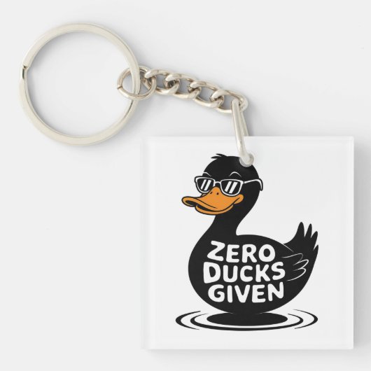 Zero Enten gegeben - Lustiges cooles Enten-Design Schlüsselanhänger (Vorderseite)