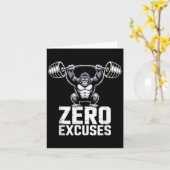 Zero Excuses Gorilla Gym Motivational Workout Karte (Gelbe Blume)