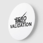 Zero External Validation Modern Acrylic Clock Große Wanduhr (Winkel)