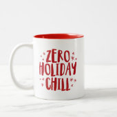 Zero Ferien Chillout lustigen roten Glitzer Weihna Zweifarbige Tasse (Links)