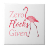 Zero Flocks gegeben Funny Flamingo Fliese (Vorderseite)