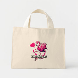 Zero Flocks Given Tote Bag – Bold Flamingo Attitud Mini Stoffbeutel