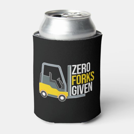 Zero Forks Given Funny Forklift Pun Dosenkühler (Kanne Vorderseite)