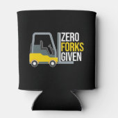 Zero Forks Given Funny Forklift Pun Dosenkühler (Rückseite)