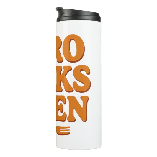 Zero Forks Given Funny Retro Travel Mug Thermosbecher (Nach rechts gedreht)