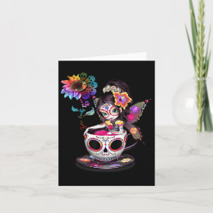 Zero Fors gegeben Sugar Skull Regenbogen Sonnenblu Karte