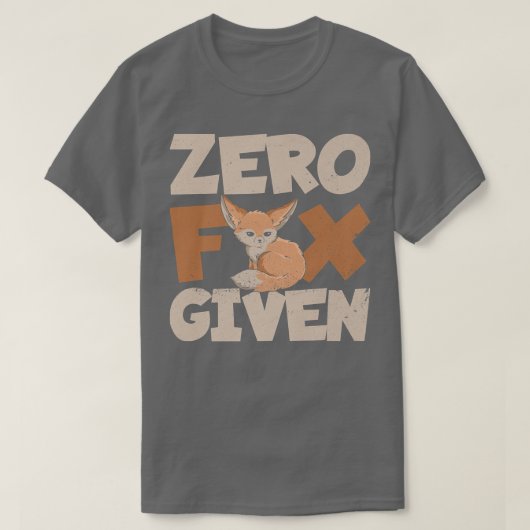 Zero Fox als Pun für ein Fennec Fox LoverT-Shirt g T-Shirt (Design vorne)