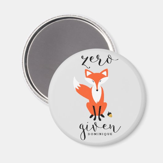 Zero Fox angesichts der lustigen Pun Personalisier Magnet (Vorderseite/Rückseite)