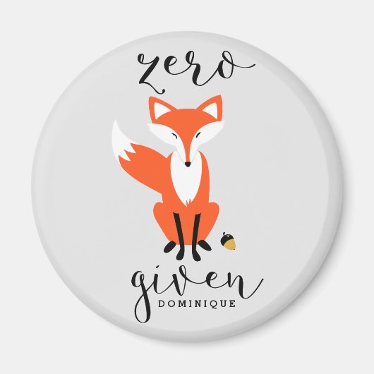 Zero Fox angesichts der lustigen Pun Personalisier Magnet (Vorne)