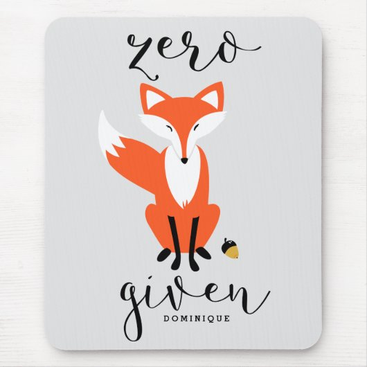 Zero Fox angesichts der lustigen Pun Personalisier Mousepad (Vorne)