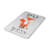 Zero Fox angesichts der lustigen Puppe Personalisi Badematte (Schrägansicht)