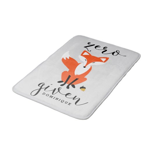 Zero Fox angesichts der lustigen Puppe Personalisi Badematte (Schrägansicht)