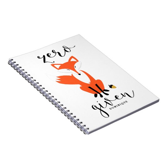 Zero Fox angesichts der lustigen Puppe Personalisi Notizblock (Rechte Seite)