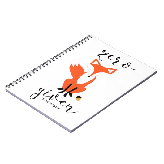 Zero Fox angesichts der lustigen Puppe Personalisi Notizblock (Linke Seite)